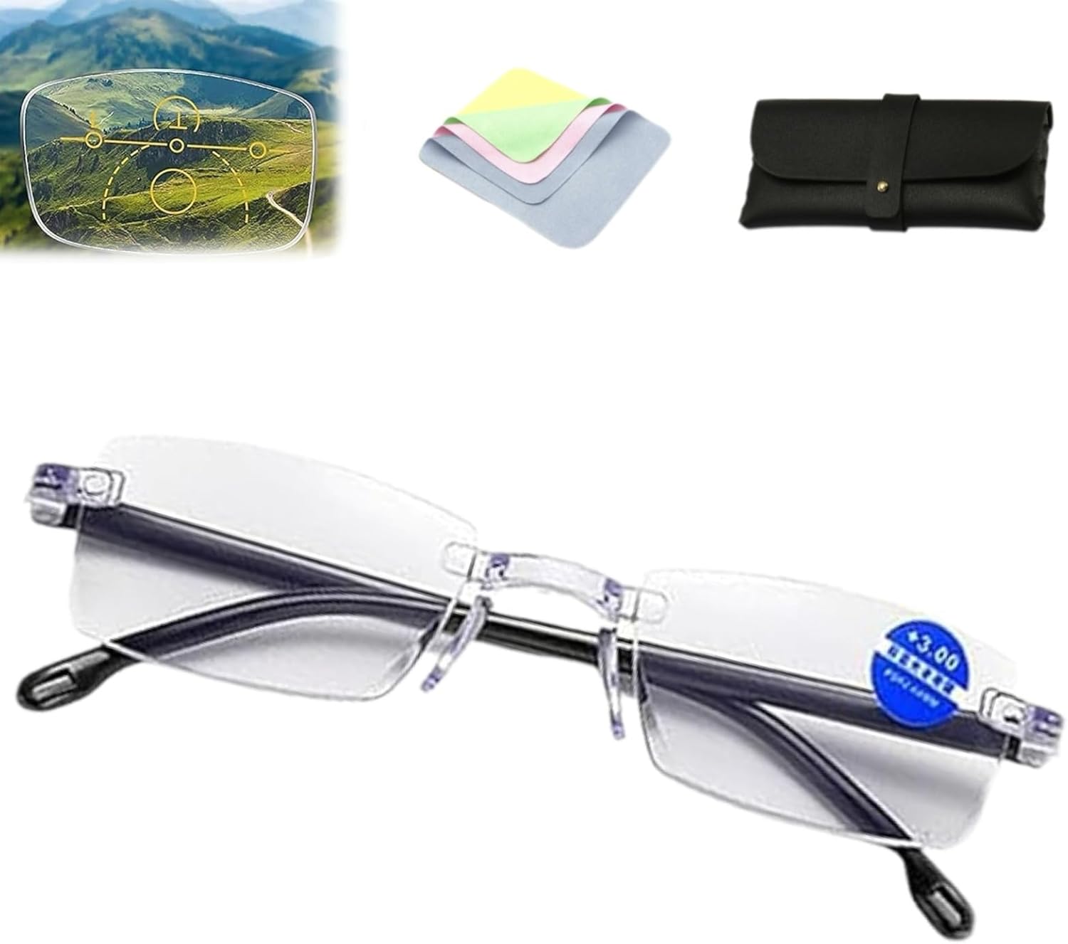 Gatteeey Intelligent Zoom Glasses, Ifantastics Glasses Near and Far Sight, Anti Blue Light PresbyopiaGlasses
